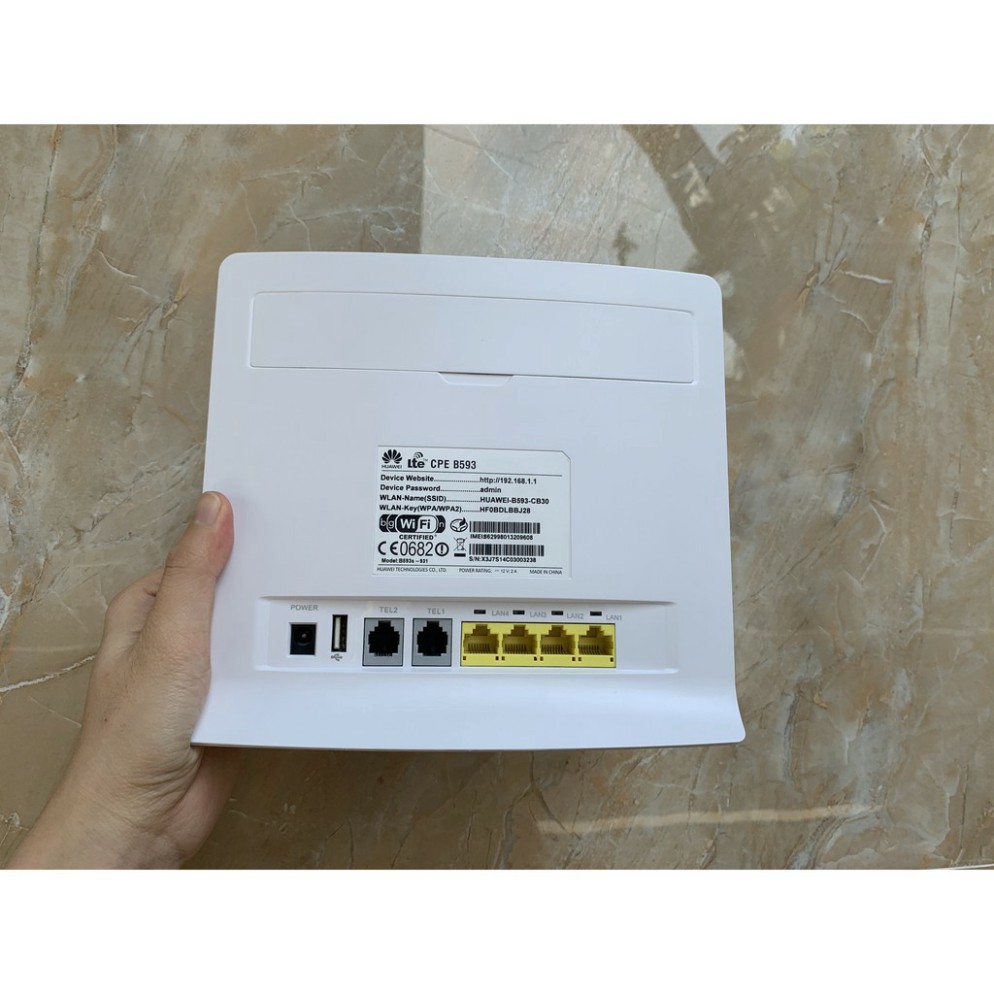 Phát wifi 4 G Model B593S-12 chính hãng huawei hàng new 100% * Hổ trợ 32 user , có 4 cổng Lan