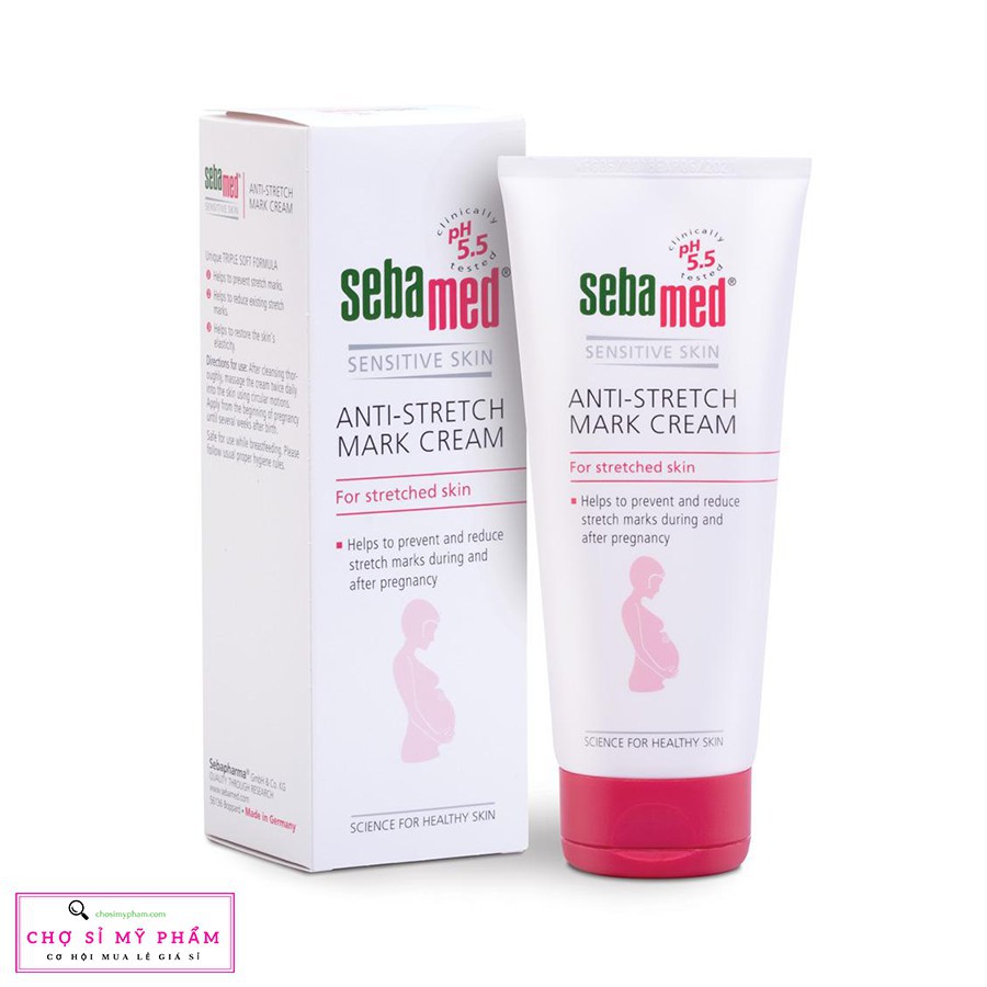 KEM NGĂN NGỪA VÀ LÀM GIẢM VẾT RẠN KHI MANG THAI VÀ SAU SINH SEBAMED PH 5.5 ANTI STRETCH MARK CREAM 200ML CHÍNH HÃNG - 61