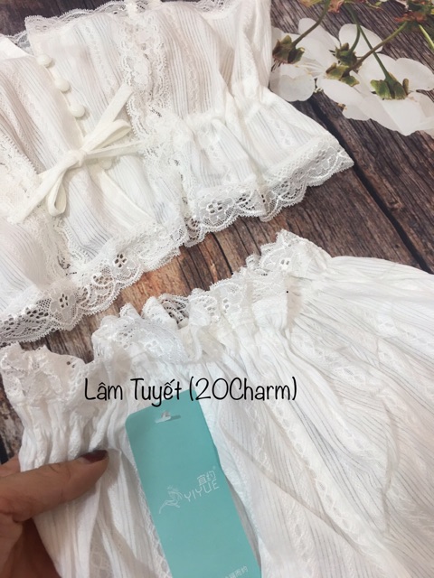 Đồ Ngủ Quần Đùi Áo Crotop Hai Dây_ Bộ đồ ngủ dễ thương siêu mộng mơ 💦20Charm💦 | WebRaoVat - webraovat.net.vn