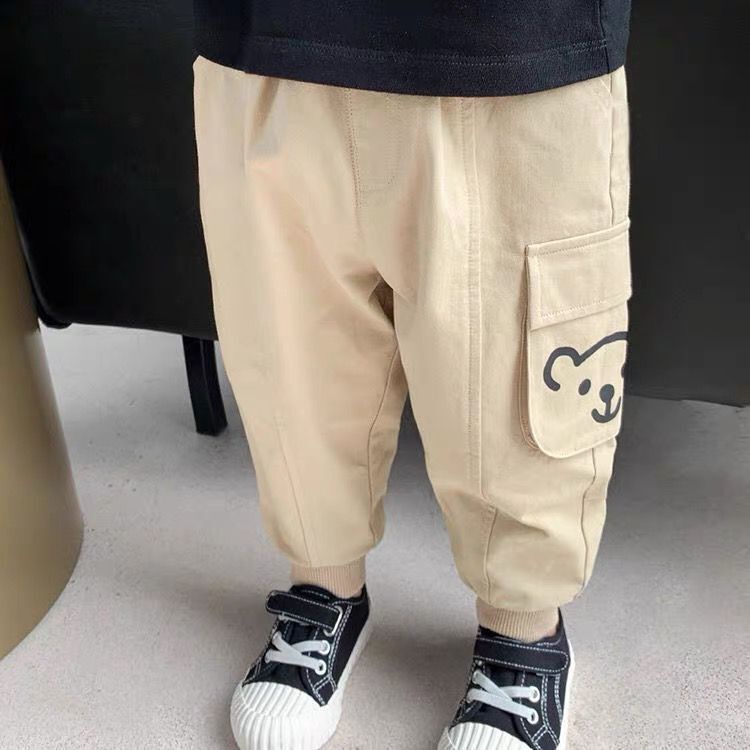 Quần Jean Cotton Ống Rộng Thời Trang Xuân Thu Dễ Phối Đồ Cho Bé Trai