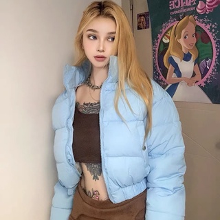 Áo khoác phao dáng croptop năng động