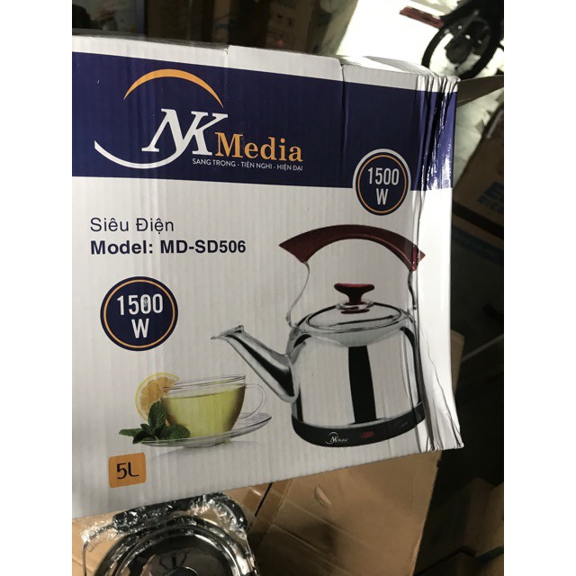 ❤️Siêu Tốc 5L NK MEDIA MD-SD506 ( Tự Ngắt Khi Sôi)