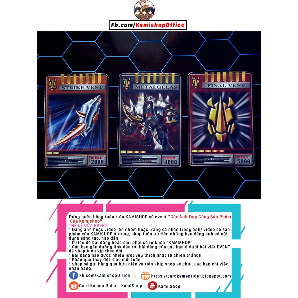 Set 3 thẻ Advent Gai - kích thước DX