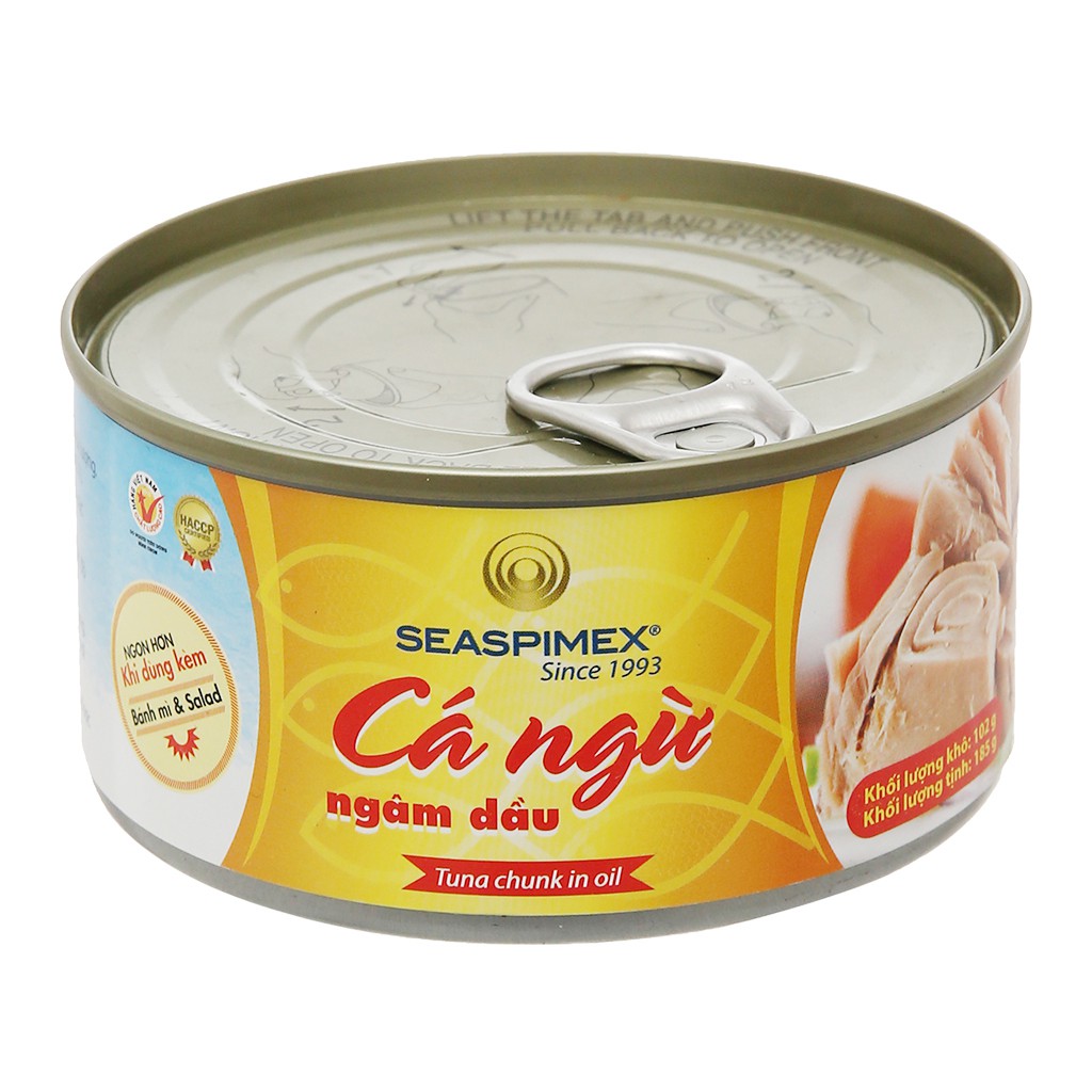 Cá ngừ ngâm dầu Seaspimex hộp 185g