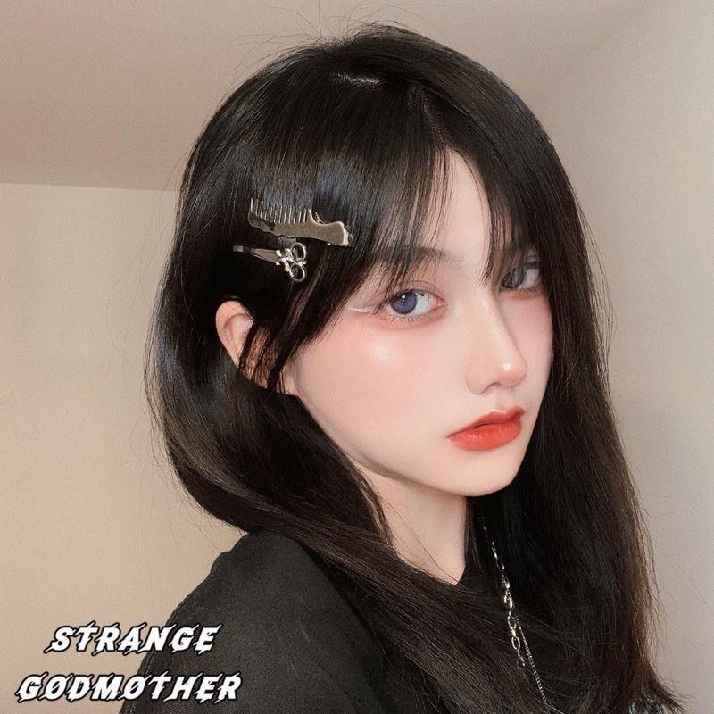 Kẹp Tóc Mỏ Vịt Bằng Kim Loại Phong Cách Punk Cá Tính