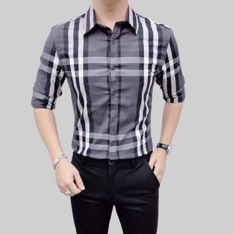 Áo sơ mi lụa dài tay nam LB025, vải dày, mát , đường may sắc sảo, áo sơ mi cao cấp LB1990 store