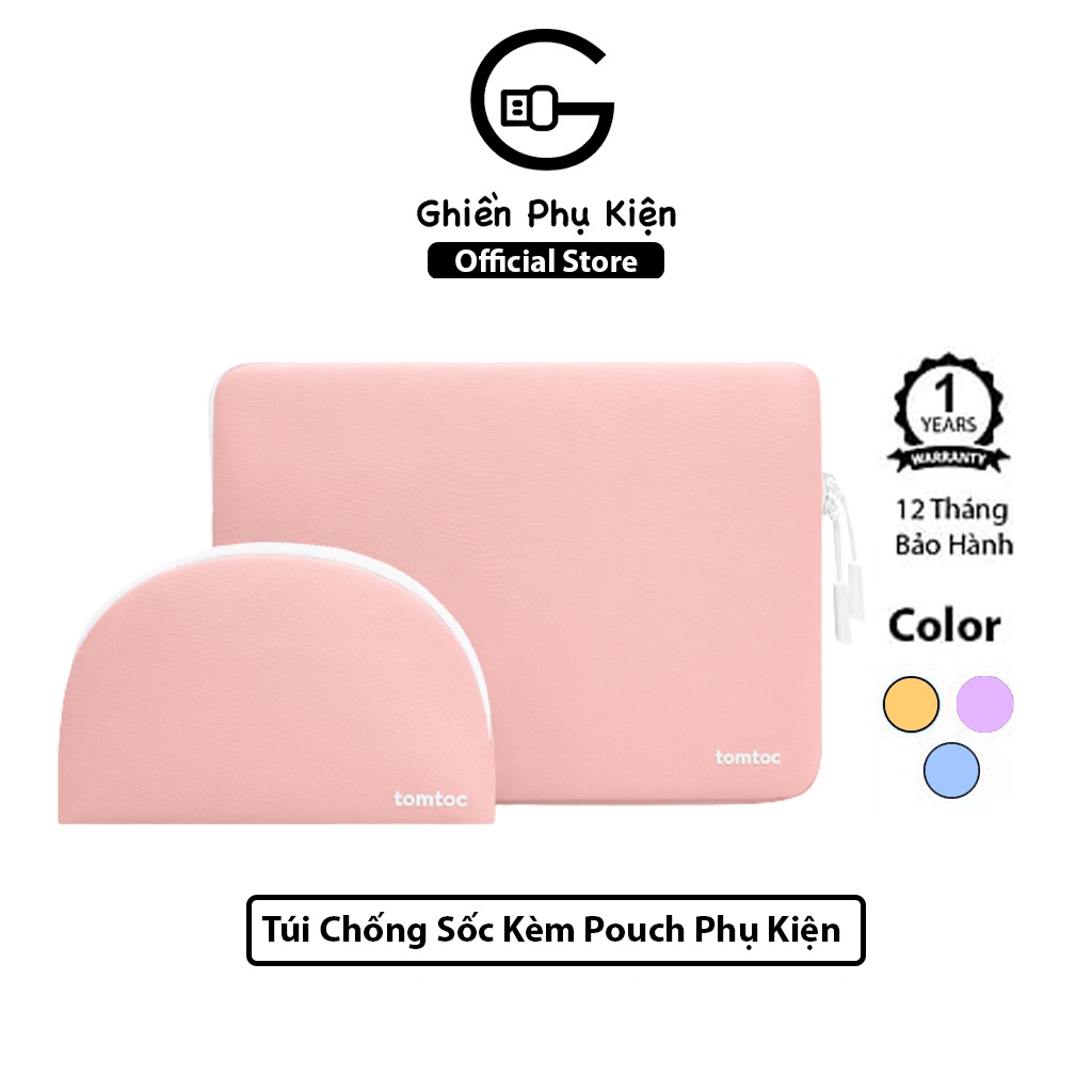 Túi Chống Sốc Tomtoc Corner Armor Kèm Túi Phụ Kiện Dành Cho Macbook Air/Pro M1/M2