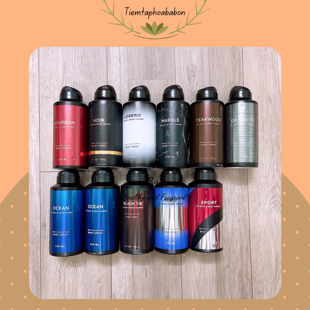 /Bill US - PART I/ 💪🏻 Xịt khử mùi nam 💪🏻 (Deodorizing body spray) 💪🏻 Bath & Body Works 💪🏻 ĐỌC KĨ MÔ TẢ 💪🏻