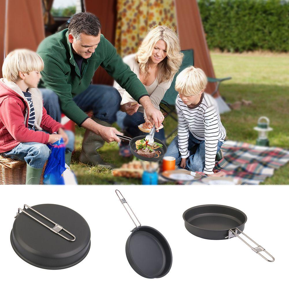 CONOPERY Chảo Chiên Chống Dính Có Tay Cầm Có Thể Gấp Gọn Tiện Dụng Khi Đi Cắm Trại
