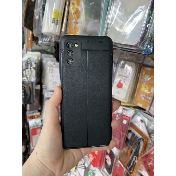 Ốp Samsung A22 4G ,A03S dẻo đen vân da