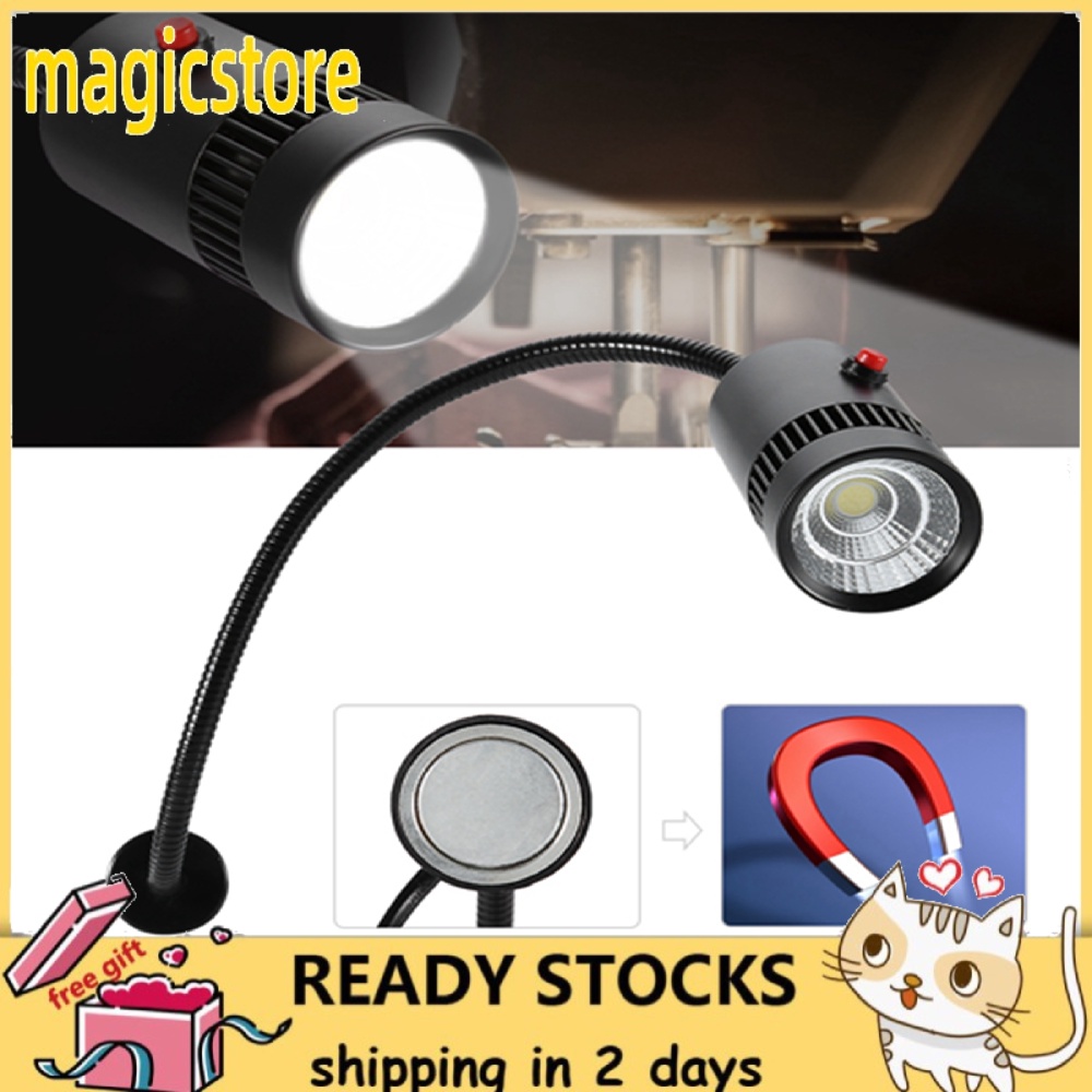 Đèn led máy may 7W 110-220V có cổ dài tùy chỉnh với đế từ tính và giắc cắm EU