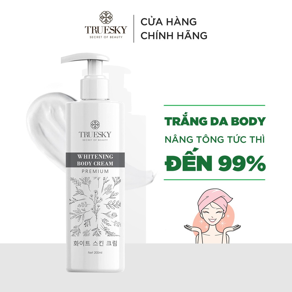 Kem ủ trắng da toàn thân cấp tốc Truesky Premium giúp làm trắng body cấp tốc  200ml - Whitening Body Cream