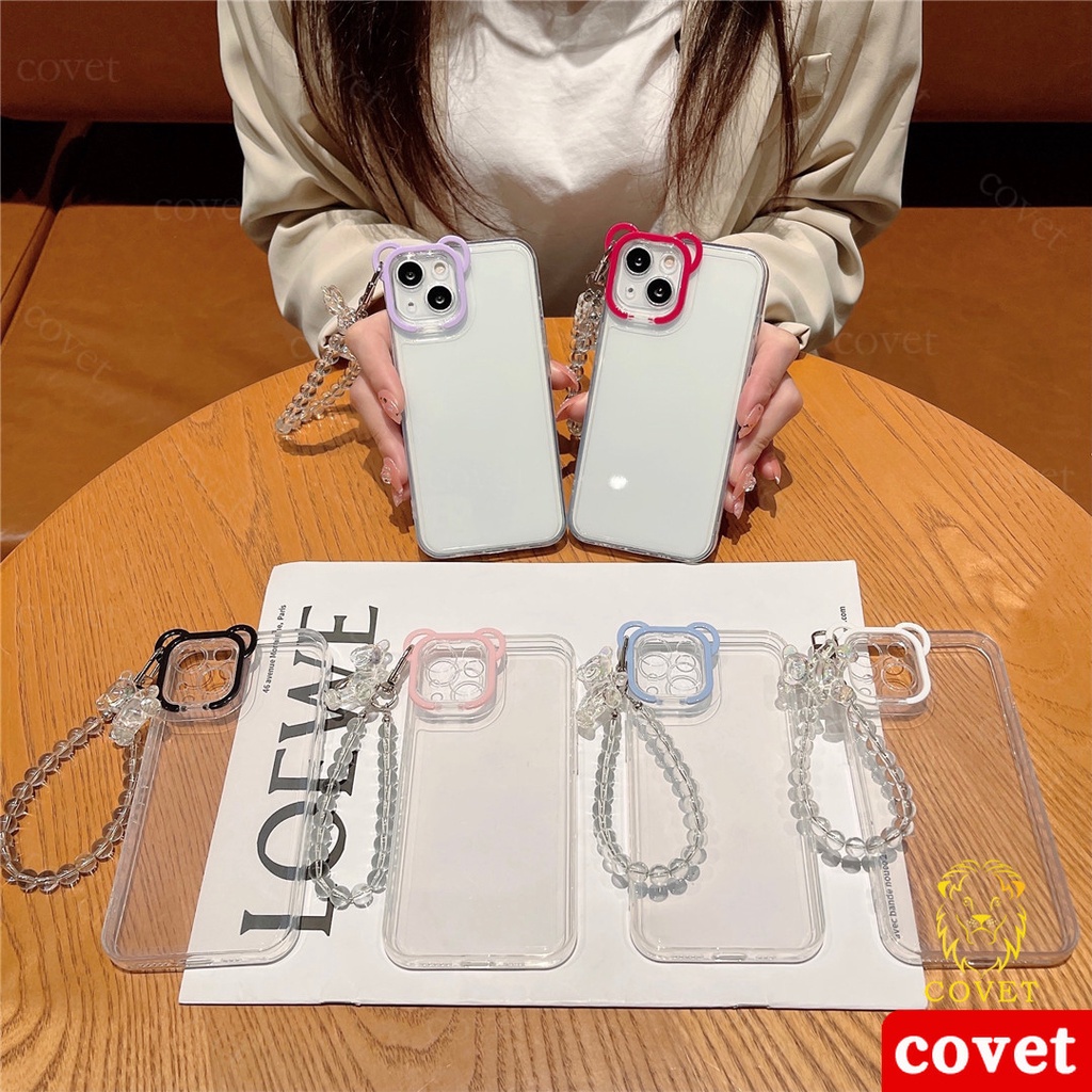 Ốp Điện Thoại Hình Gấu Có Vòng Đeo Tay Cho iPhone 11 12 13 Pro MAX X XS MAX XR 7 8 Plus SE 2020