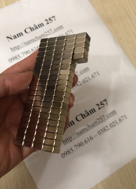 [Xả Kho] Nam châm viên 10x10x5mm, loại nam châm trắng đất hiếm hình vuông lực hút mạnh