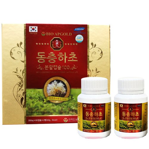 Đông Trùng Hạ Thảo Bio APGOLD (Hộp 2 Lọ x 60 Viên)