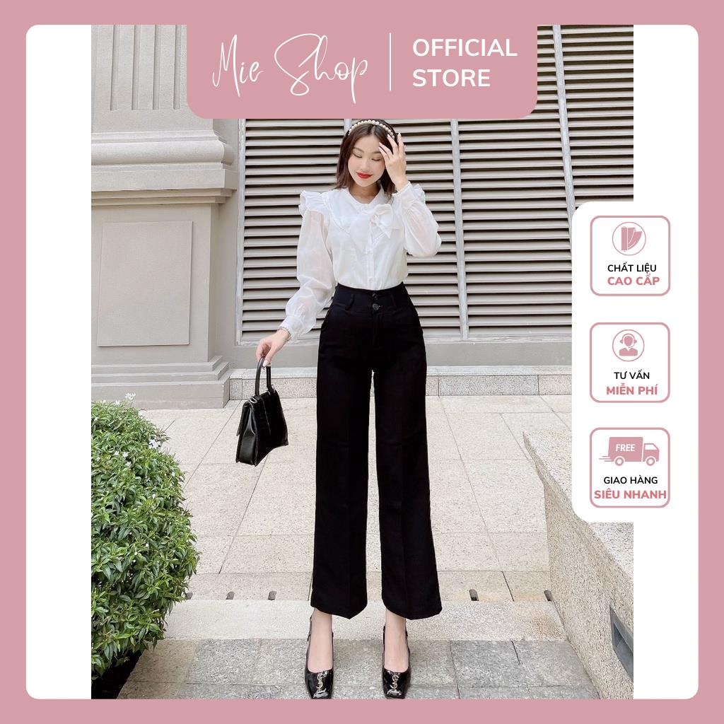 Quần Tây Nữ Ống Xuông 2 Nút Cài, Quần Vải Baggy Mặc Đi Học, Làm Công Sở Cực Đẹp MS00134