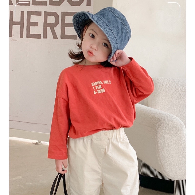 Áo thun dài tay bé gái bé trai BATALA KIDS áo phông thu đông dài tay cho bé từ 9-25kg AOTCHU12