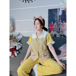 đồ bộ tiểu thư hình vịt vãi đũi