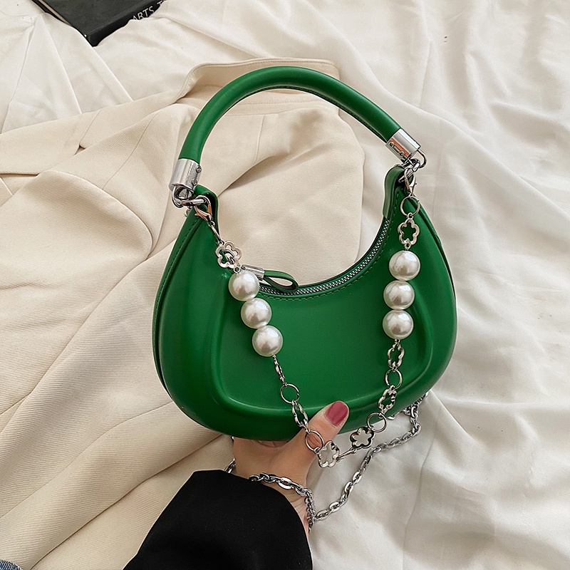 IELGY Túi Đeo Vai/Xách Tay Đính Ngọc Trai Cao Cấp Dễ Phối Đồ Thời Trang Cho Nữ