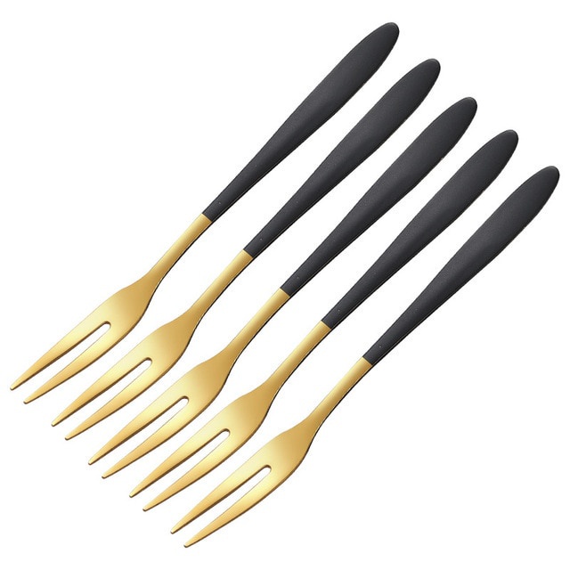 Set 5 nĩa ăn trái cây thép không gỉ sang trọng