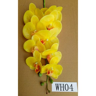 Cành lan hồ điệp cao su 9 bông thân đốm