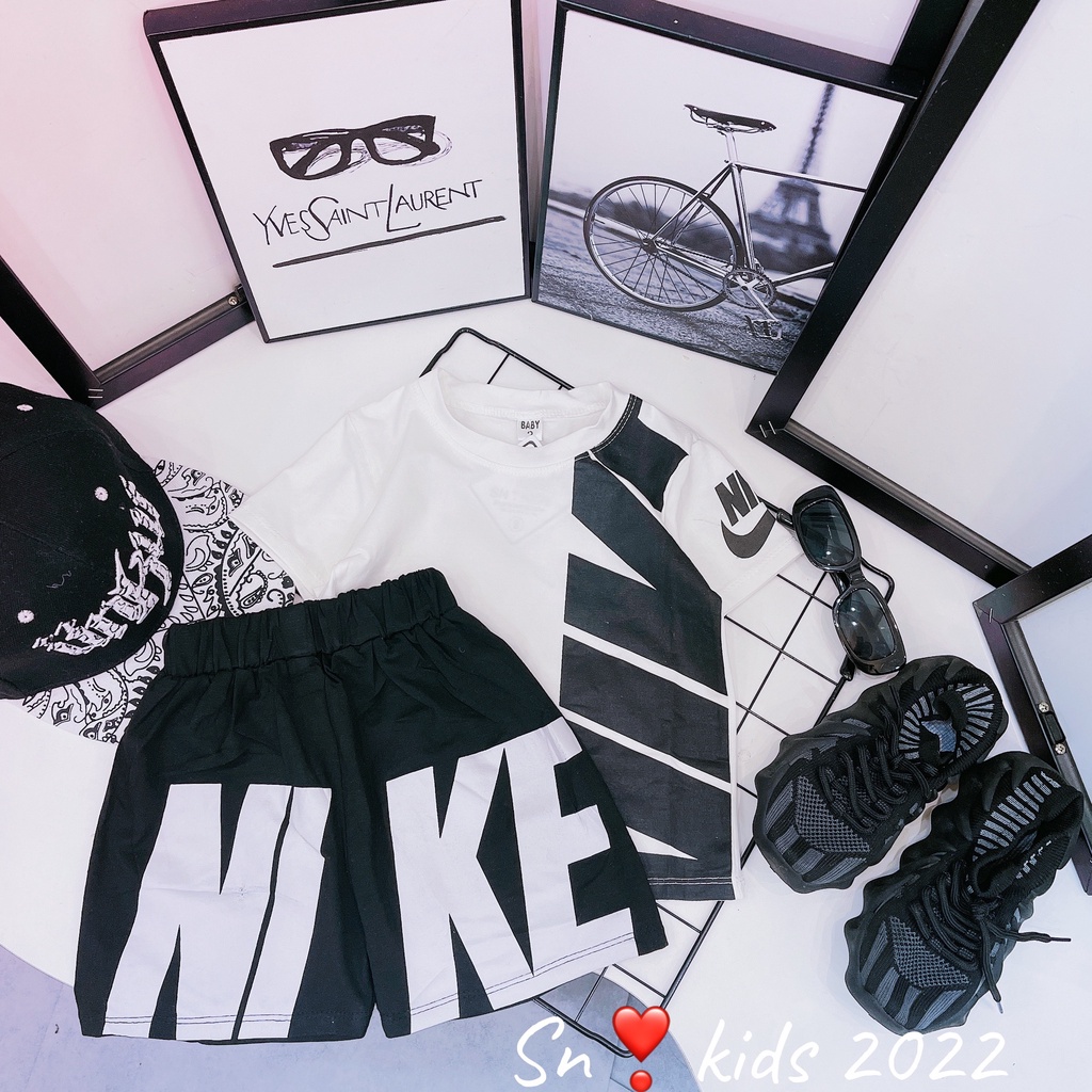 Bộ đại NI.KKEE hồng-trắng cho bé