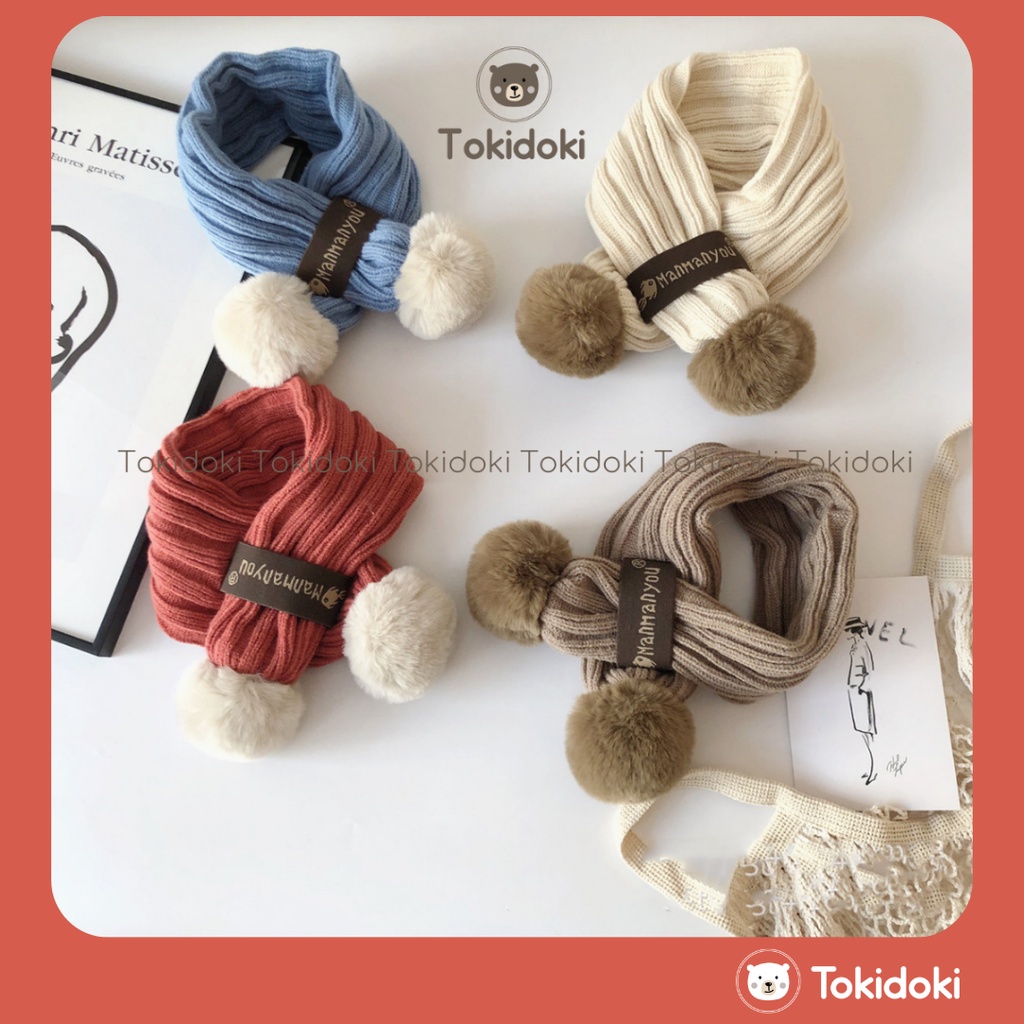 Set mũ len + khăn quàng cổ mùa đông TOKIDOKI cho bé 0-3 tuổi