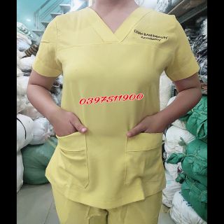 Đồng phục spa, y bác sĩ màu vàng