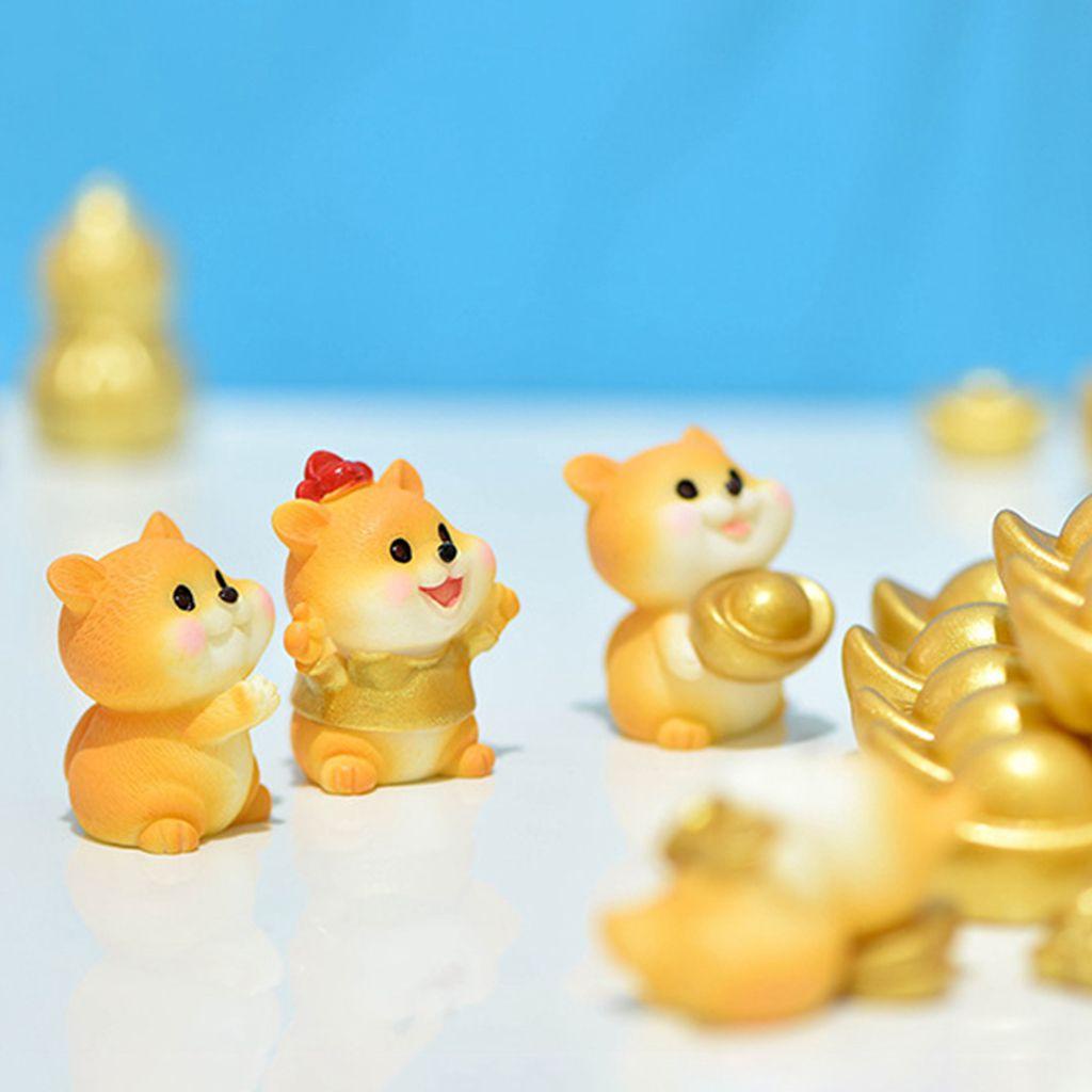 YIYU 1 Tượng Cún Con Trang Trí Đáng Yêu