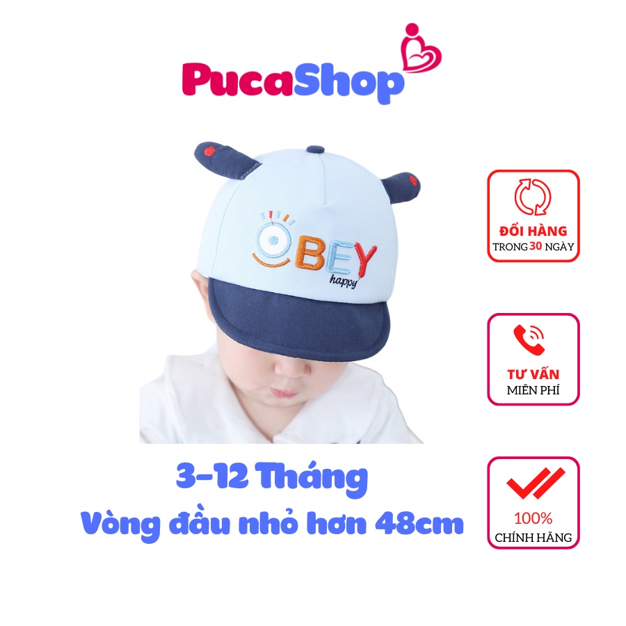 Mũ nón lưỡi trai bê rê cho bé trai bé gái xinh 3-12 Tháng kiểu trẻ em hàn quốc dễ thương PUCASHOP