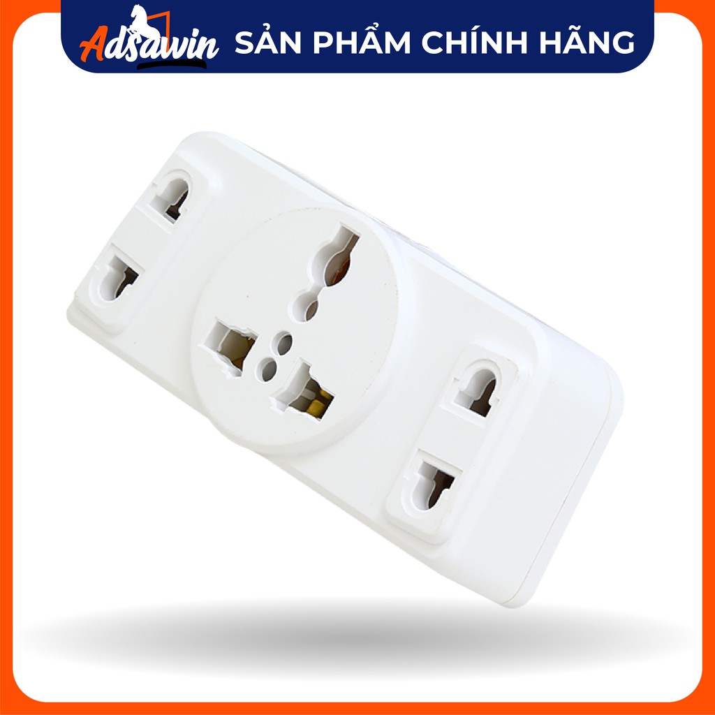 CHÍNH HÃNG-Ổ cắm (Phích cắm) chia ổ TOSHINO TW3-A MADE IN THAILAND chuyển đổi 3 chấu,chia 3 ổ,2000W,ABS chống cháy.