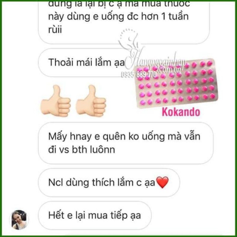 Vỉ 50 viên nhuận tràng Kokando Nhật Bản