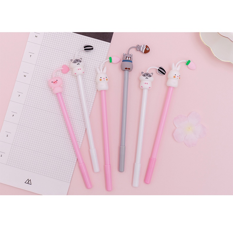 Hoạt Hình Bút Mực Nước 0.38mm Hình Động Vật Xinh Xắn