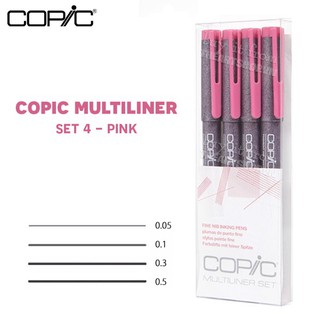 Bộ bút đi nét Multiliner COPIC Màu Black/Gray/Pink/Lavender/Sepia/Brown