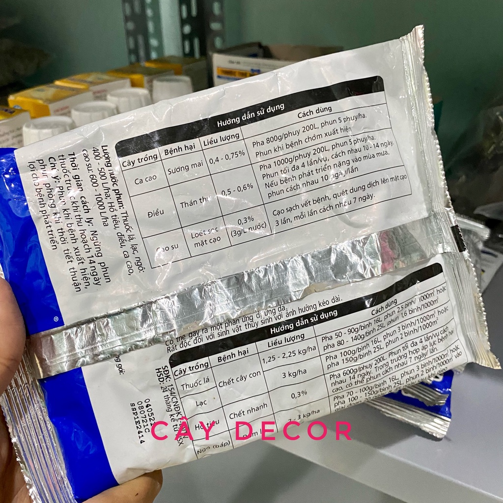 Thuốc trừ nấm Ridomil Gold 68WP cho Lan, kiểng lá, gói 100g