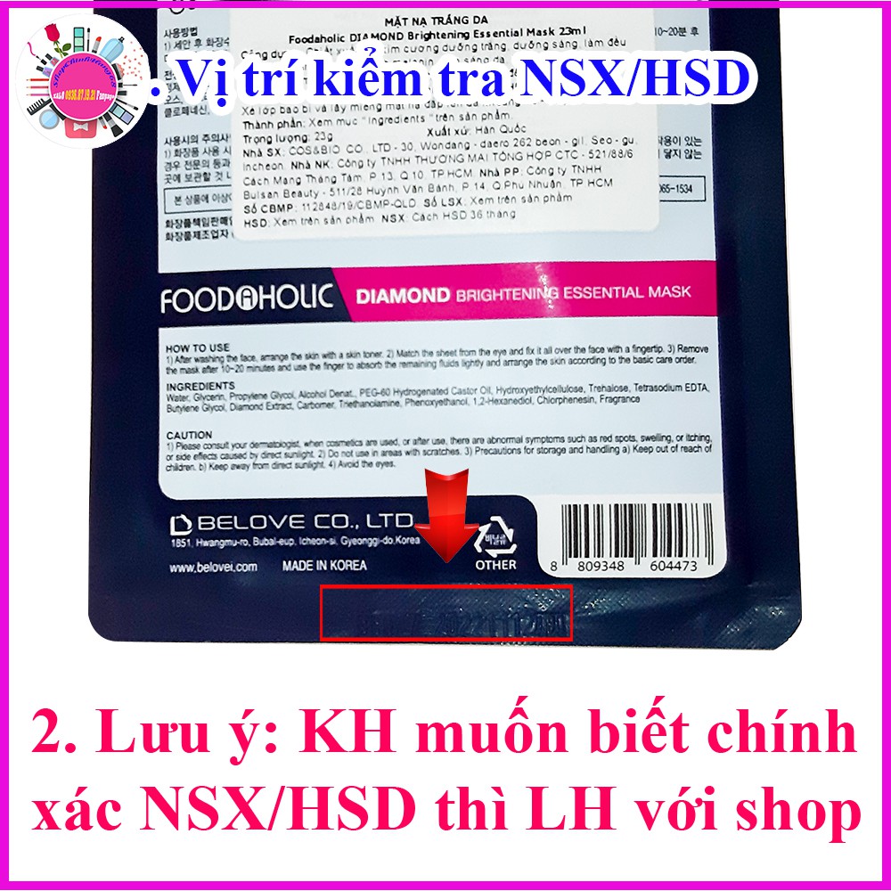 Mặt Nạ FOODAHOLIC Dưỡng Da Chuyên Sâu HÀN QUỐC