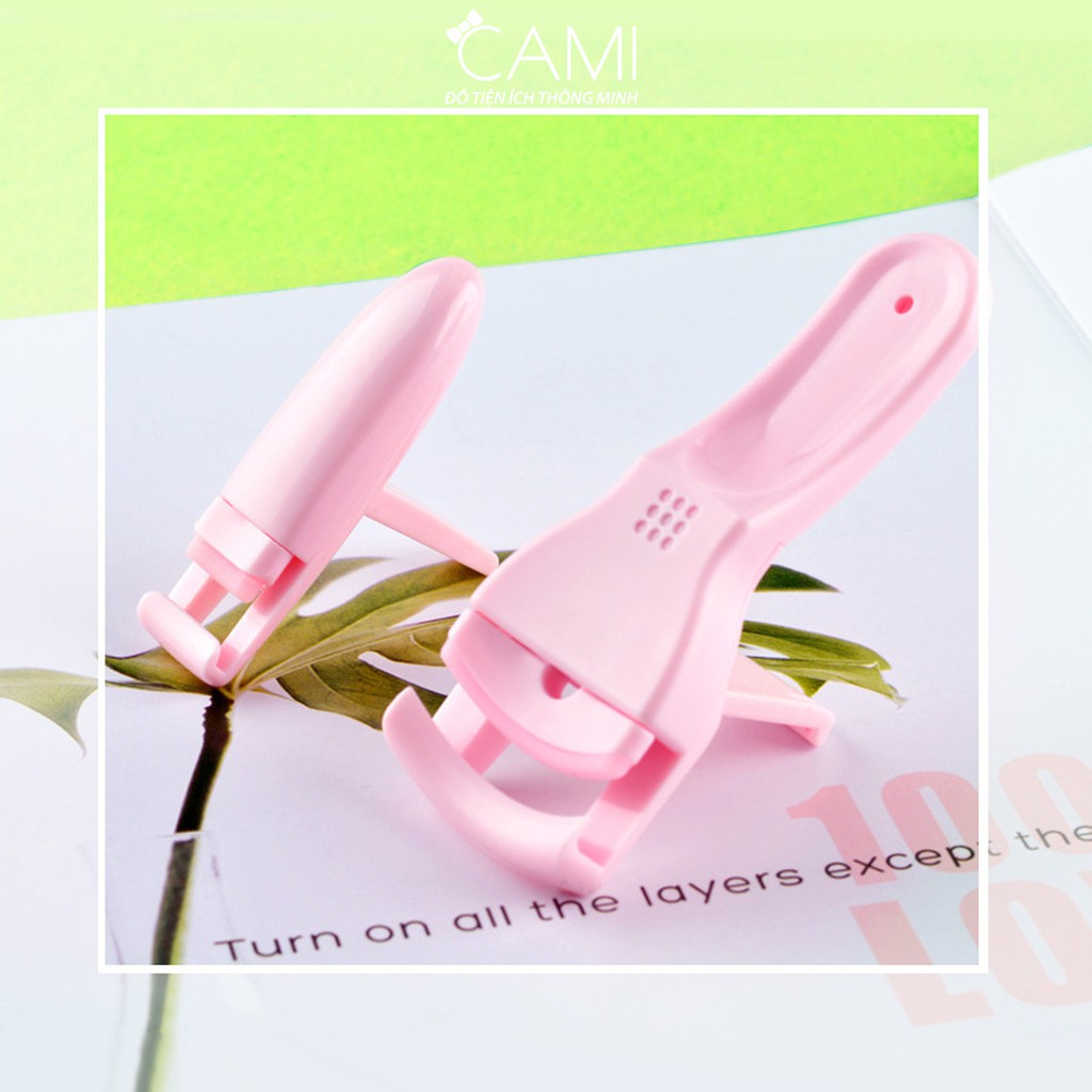 Kẹp bấm mi cong tự nhiên - Bộ 2 cái bằng nhựa có thanh silicon - Cami - CMPK169