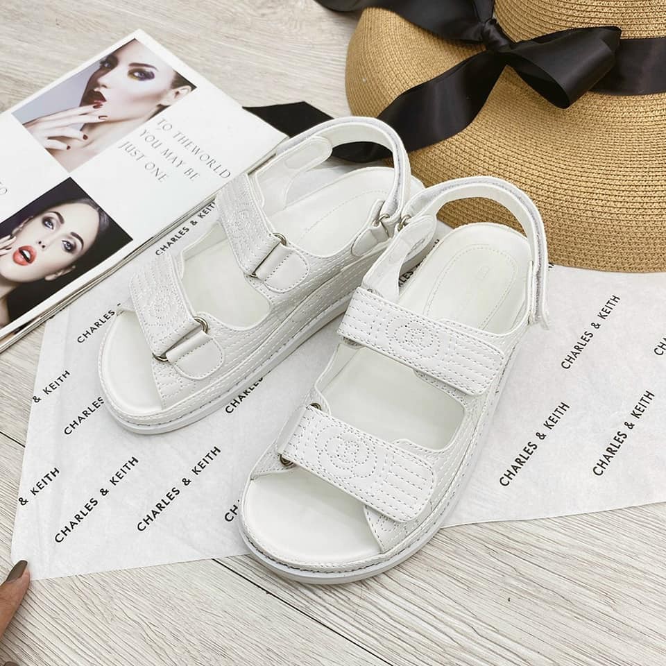 Giày Sandal Nữ - Sandal Nữ Chanel Họa tiết Hoa Hồng Thiết Kế Hiện Đại Trẻ Trung Năng Động Cho Các Nàng Tự Tin Sải Bước