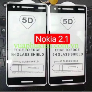 Kính cường lực 5D cho Nokia 2.1 (2018) - Full keo màn hình cao cấp