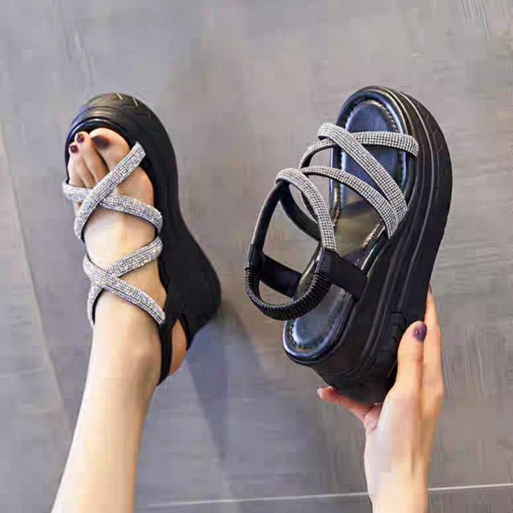 SANDAL XUỒNG QUAI CHÉO ĐÁ