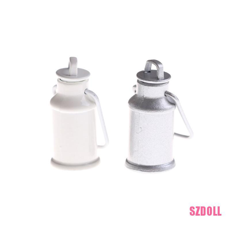 Xô Đựng Sữa Kèm Nắp Đậy 1:12 Dành Cho Nhà Búp Bê SZDOLL6