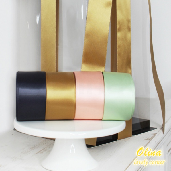 Cuộn dây ruy băng dài 5m rộng 38mm hai mặt màu trơn dùng để trang trí