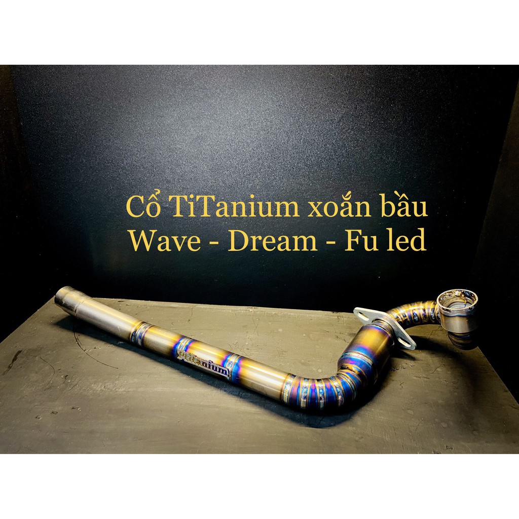 cổ pô titan có bầu gắn xe số pô zin sirius wave dream future neo wave 17 blade 100 fu mập