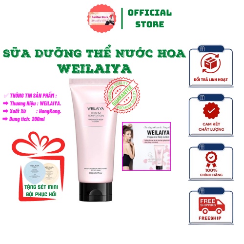 Sữa Dưỡng Thể Nước Hoa Body Lotion Weilaiya, Cấp Ẩm, Mềm Da 3 Tầng Hương 200ml [ CHÍNH - HÃNG ]