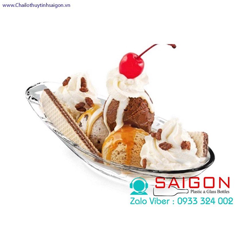 Dĩa kem  Ocean Delight Banana Split Dish , Nhập Khẩu Thái Lan