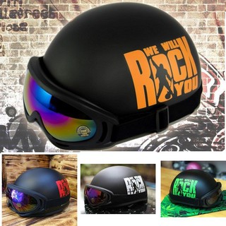 Mũ Bảo Hiểm Nửa Đầu Kèm Kình[Rock]