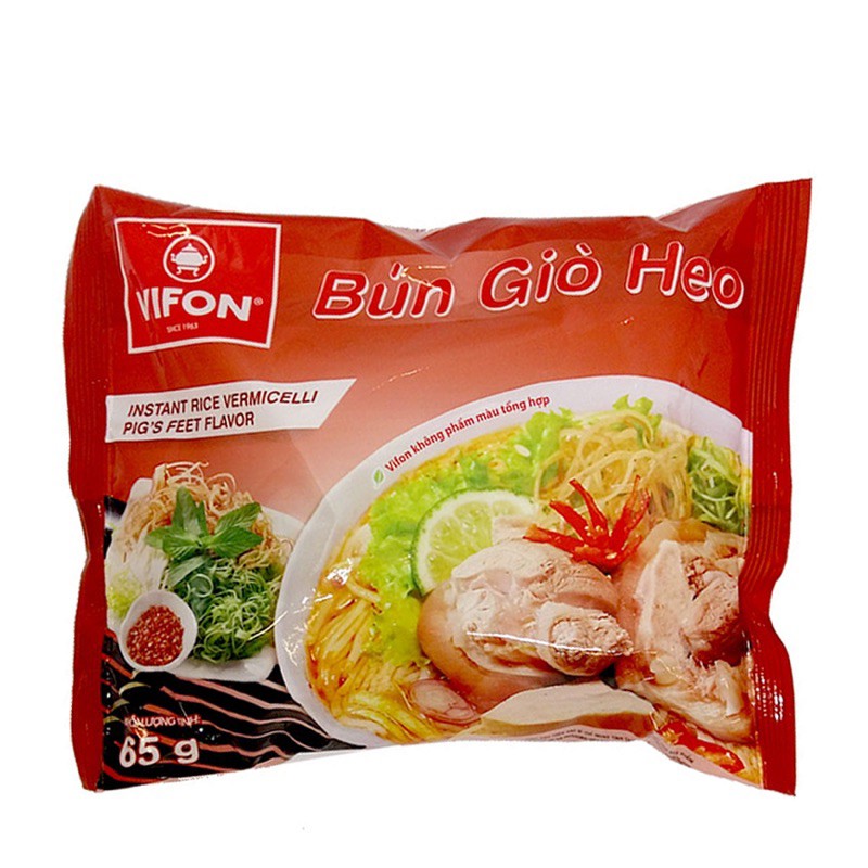 BÚN GIÒ HEO VIFON GÓI 65G