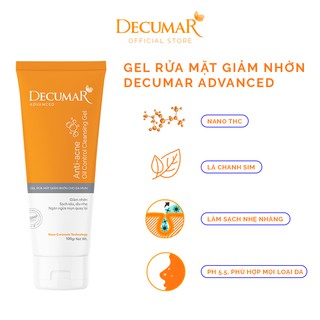 Sữa rửa mặt dạng Gel Decumar Advanced 100gr kiểm soát nhơn mụn hoàn toàn mới