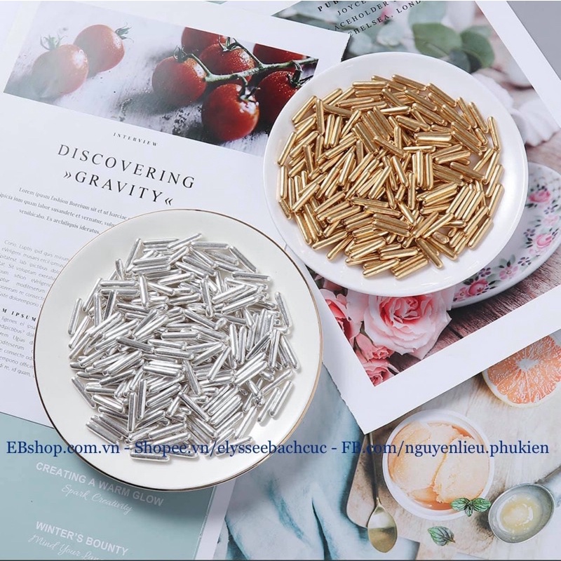 KẸO GẬY MIX VÀNG BẠC HỘP 30/100 GR KẸO TRANG TRÍ BÁNH