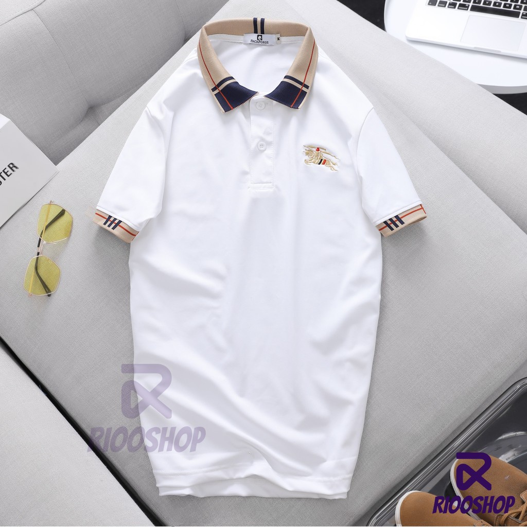 Áo polo nam có cổ, áo thun nam basic trắng, đen vnxk, đơn giản, ngắn tay, bigsize, vải dày, form suông RIOOSHOP RSP003